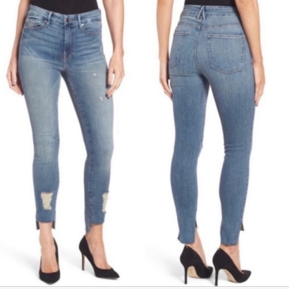 Good American Denim - Good American Good Legs Raw Step Hem Skinny Jeans Size 8/29